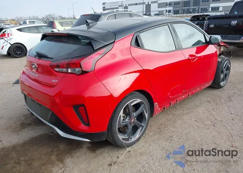 2019 Hyundai Veloster Turbo Ultimate z USA, uszkodzony, nr VIN KMHTH6AB1KU008592